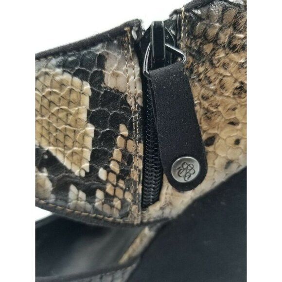 ROCK REPULIC DYLAN PEEP TOE WEDGE SANDALS WOMENS SIZE 7 FAUX SNAKE SKIN & SUEDE - Picture 10 of 12